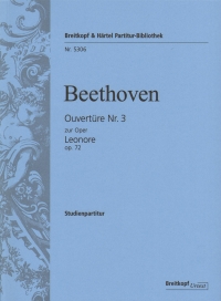Beethoven Overture No 3 Opera Leonore Op72 Study Sheet Music Songbook