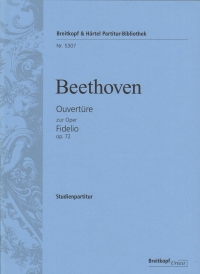 Beethoven Fidelio Overture Op72 Study Score Sheet Music Songbook