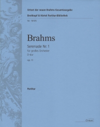 Brahms Serenade No 1 D Op11 Large Orchestra Score Sheet Music Songbook