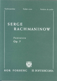 Rachmaninoff Fantasy Op. 7 The Rock Minature Sc Sheet Music Songbook