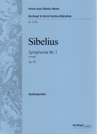 Sibelius Symphony No1 In E Minor Op39 Study Score Sheet Music Songbook