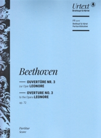 Beethoven Leonore Overture No3 Op72 Score Sheet Music Songbook