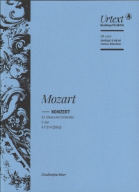 Mozart Concerto C Oboe & Orchestra K314 Study Sc Sheet Music Songbook