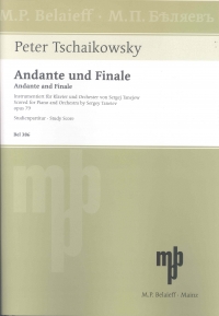 Tchaikovsky Andante & Finale Op79 Study Score Sheet Music Songbook
