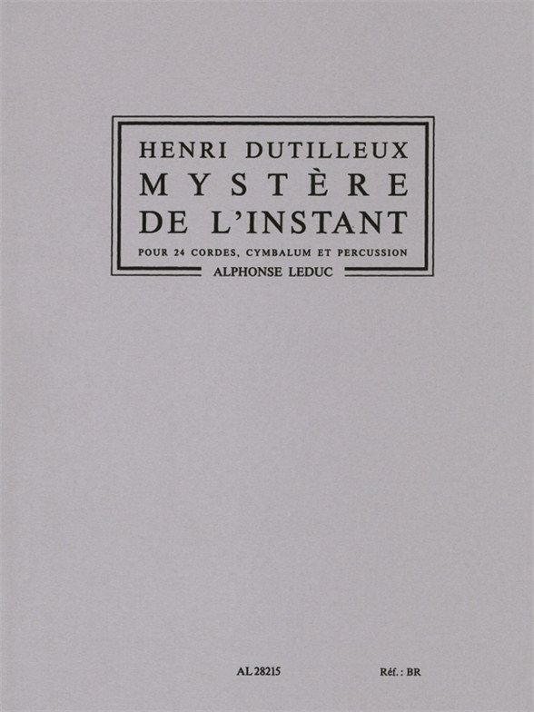 Dutilleux Mystere De Linstant Orchestra Score Sheet Music Songbook