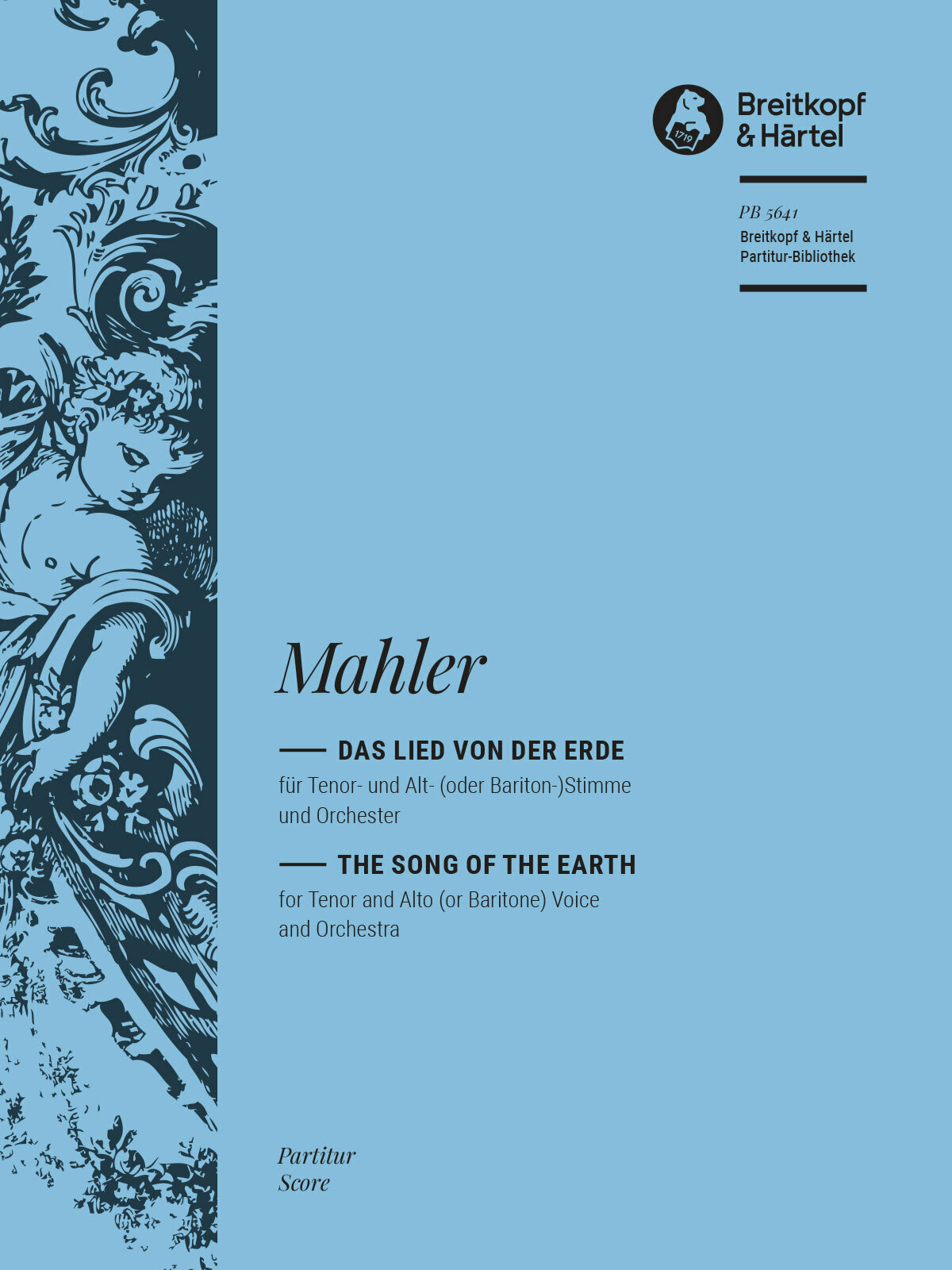 Mahler Das Lied Von Der Erde Full Score Sheet Music Songbook