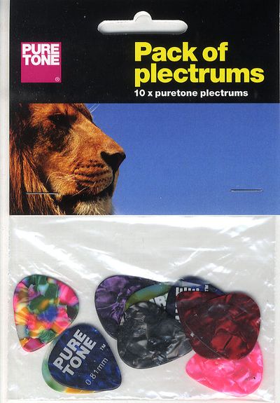 Plectrums Pack Of 10 Pure Tone Sheet Music Songbook