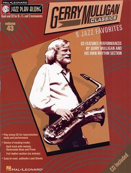 Jazz Play Along 43 Gerry Mulligan Classics Book/cd Sheet Music Songbook