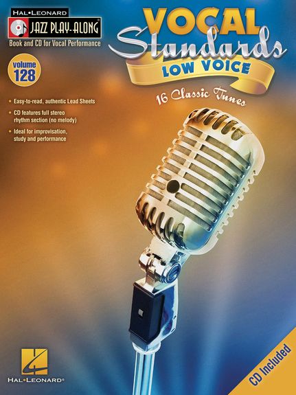 Jazz Play Along 128 Vocal Standards Low Voice + Cd Sheet Music Songbook