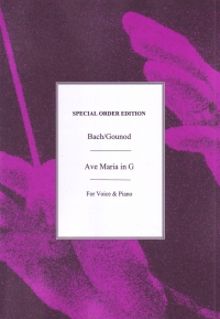 Ave Maria Bach/gounod G Sheet Music Songbook