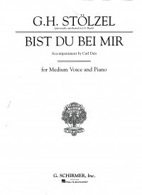 Bist Du Bei Mir Bach Key C (medium) Sheet Music Songbook