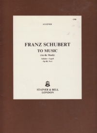 To Music (an Die Musik) Schubert Key Bb Sheet Music Songbook