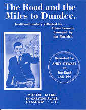 Road And The Miles To Dundee (andy Stewart) Sheet Music Songbook