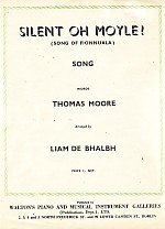Silent Oh Moyle (song Of Fionnuala) Sheet Music Songbook