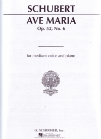 Ave Maria Schubert Ab Medium Ger/lat/eng Sheet Music Songbook