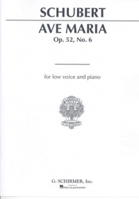 Ave Maria Schubert G Low Ger/lat/eng Sheet Music Songbook