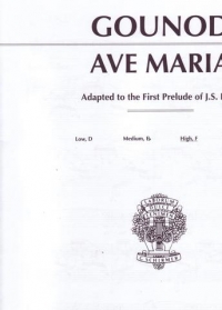 Ave Maria Bach/gounod F High Latin/english Sheet Music Songbook