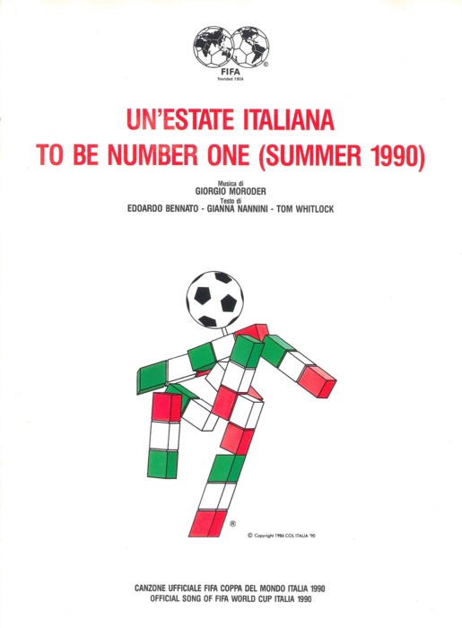 To Be Number One (summer 1990) Official World Cup Sheet Music Songbook
