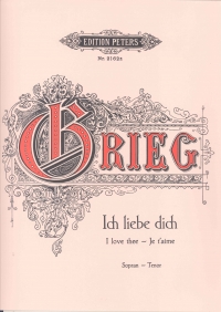 I Love Thee (ich Liebe Dich) Grieg Dmaj Sheet Music Songbook