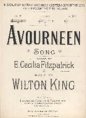 Avourneen In F King Sheet Music Songbook