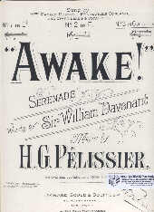 Awake In G Pelissier Sheet Music Songbook