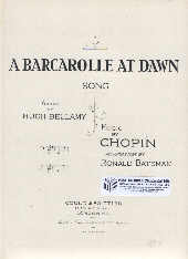 Barcarolle At Dawn In F Chopin/bateman Sheet Music Songbook