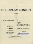 Dream Minuet In F Beethoven/bateman Sheet Music Songbook