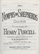 Nymphs And Shepherds In F Purcell Sheet Music Songbook