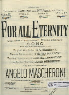 For All Eternity In Bb Mascheroni English/italian Sheet Music Songbook
