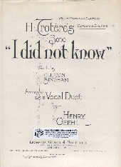 I Did Not Know In Bb Geehl Vocal Duet Sheet Music Songbook