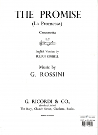 Rossini La Promessa Ab High Key Sheet Music Songbook