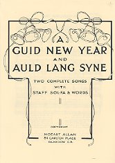 Auld Lang Syne Sheet Music Songbook