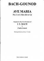 Ave Maria Bach/gounod Eb Sheet Music Songbook