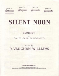 Silent Noon Vaughan Williams Key Db Sheet Music Songbook