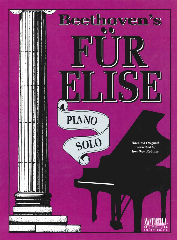 Beethoven Fur Elise Orig Piano Solo Sheet Music Songbook