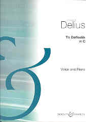 To Daffodils Delius Key C Voice & Piano Sheet Music Songbook