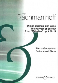 Harvest Of Sorrow Op4/5 Rachmaninoff Medium Voice Sheet Music Songbook