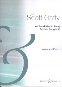 Ae Fond Kiss Low Scott Gatty F Voice & Piano Sheet Music Songbook