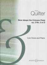 Now Sleeps The Crimson Petal Quilter Key D Low Sheet Music Songbook