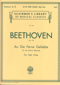 An Die Ferne Geliebte Beethoven High Voice/pf Sheet Music Songbook
