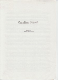 Canadian Sunset Sheet Music Songbook