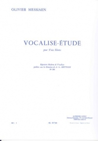 Vocalise-etude Messiaen High Voice/piano Sheet Music Songbook