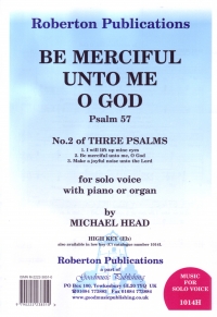 Be Merciful Unto Me O God Head High Voice Key Eb Sheet Music Songbook