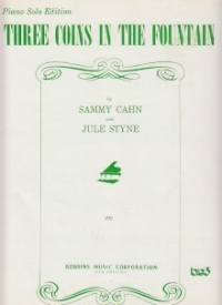 Three Coins In The Fountain Styne Piano Solo Sheet Music Songbook