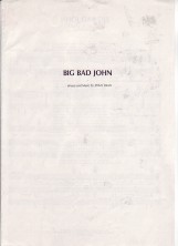Big Bad John - Pvg Sheet Music Songbook