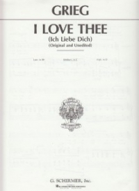 I Love Thee (ich Liebe Dich) Grieg C Major Sheet Music Songbook