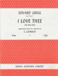I Love Thee (ich Liebe Dich) Grieg Eb Eng/ger Sheet Music Songbook