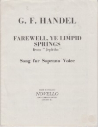 Farewell Ye Limped Springs From Jephta Handel Sheet Music Songbook
