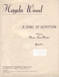Song Of Devotion Wood Key Bb Sheet Music Songbook