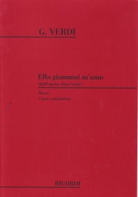 Ella Giammai Mamo Voice & Piano Verdi Sheet Music Songbook